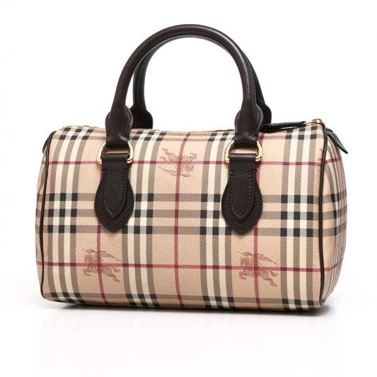 BURBERRY Handbag 3460094 PVC beige black white red Women Used Authentic