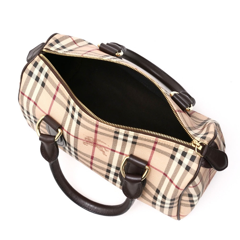 BURBERRY Handbag 3460094 PVC beige black white red Women Used Authentic