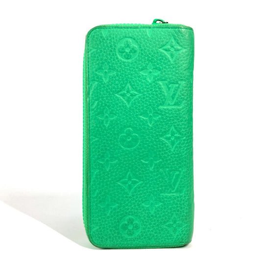 LOUIS VUITTON Long Wallet Purse M81549 Taurillon Clemence Leather green Monogram Taurillon Clemence Zippy Wallet Vertical
