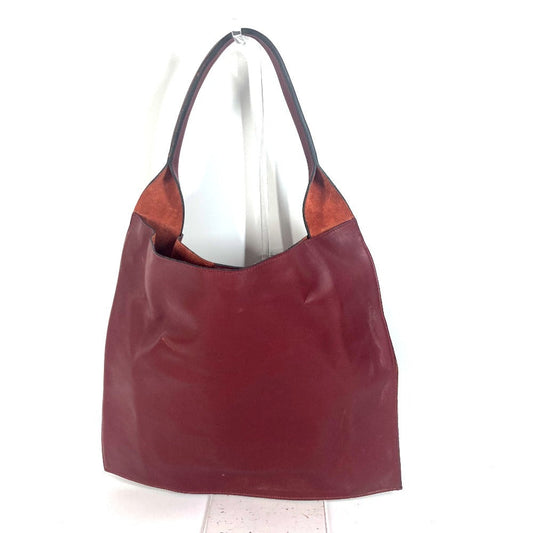 CELINE Shoulder Bag leather Red Pocket Chain