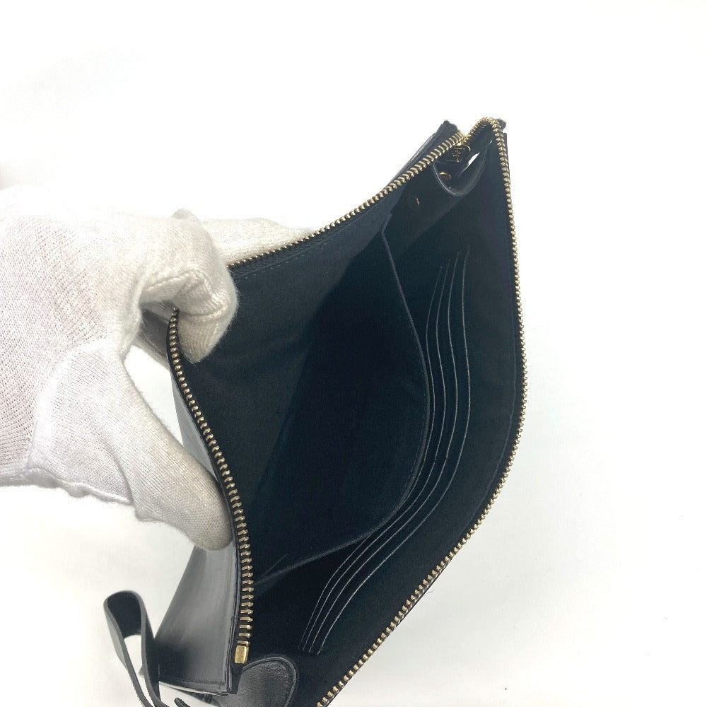 FENDI Clutch bag leather black Versace collaboration VERSACE Fendace FENDACE unisex(Unisex) Used Authentic