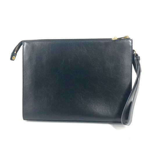 FENDI Clutch bag leather black Versace collaboration VERSACE Fendace FENDACE unisex(Unisex) Used Authentic