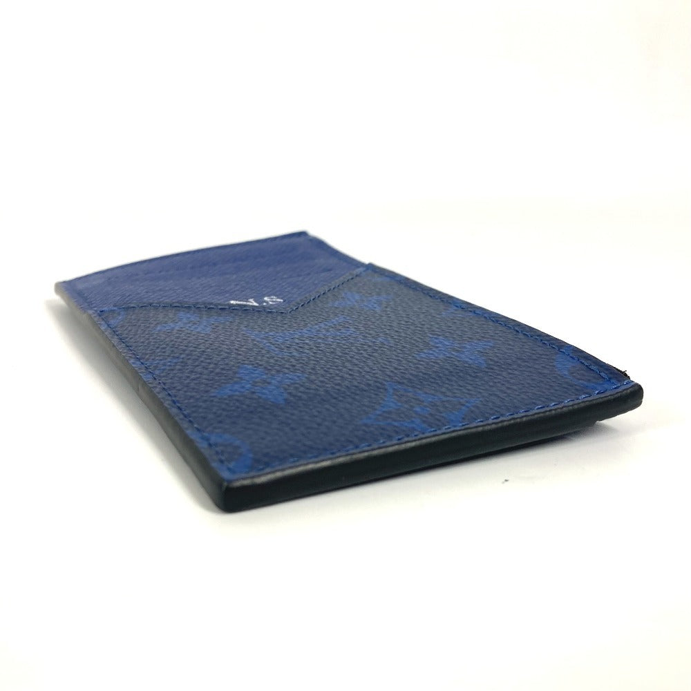 LOUIS VUITTON Coin case M30270 Taiga Leather, Monogram Canvas blue Taigalama Coin card holder
