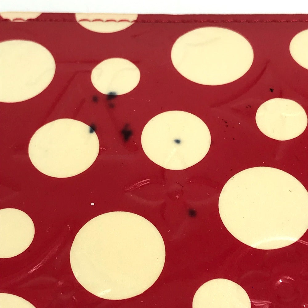LOUIS VUITTON Long Wallet Purse M91572 Patent leather Red Vernis Dot Infinity Zippy wallet