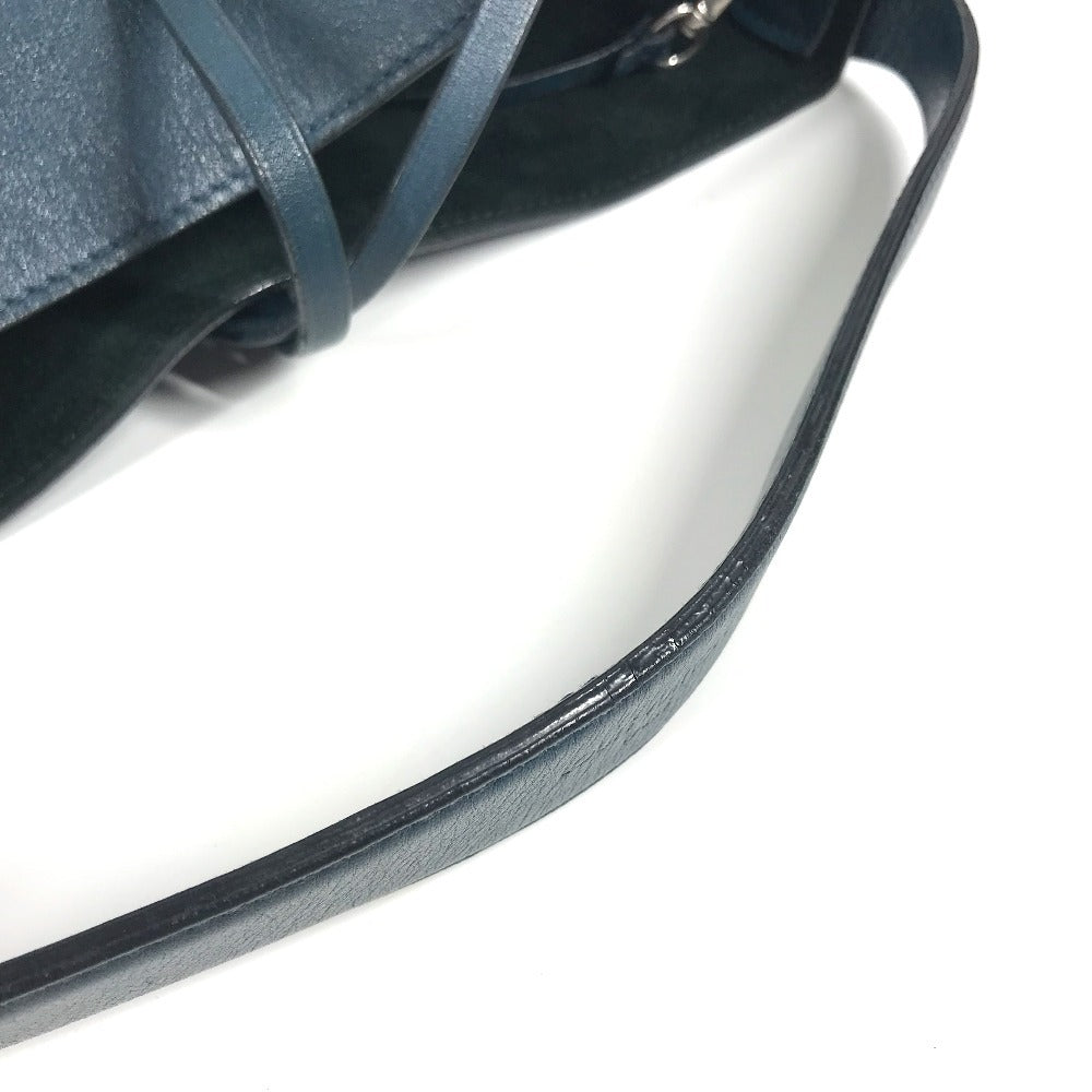 LOUIS VUITTON Shoulder Bag M94588 leather blue With porch NN14GM Cuir Nuance