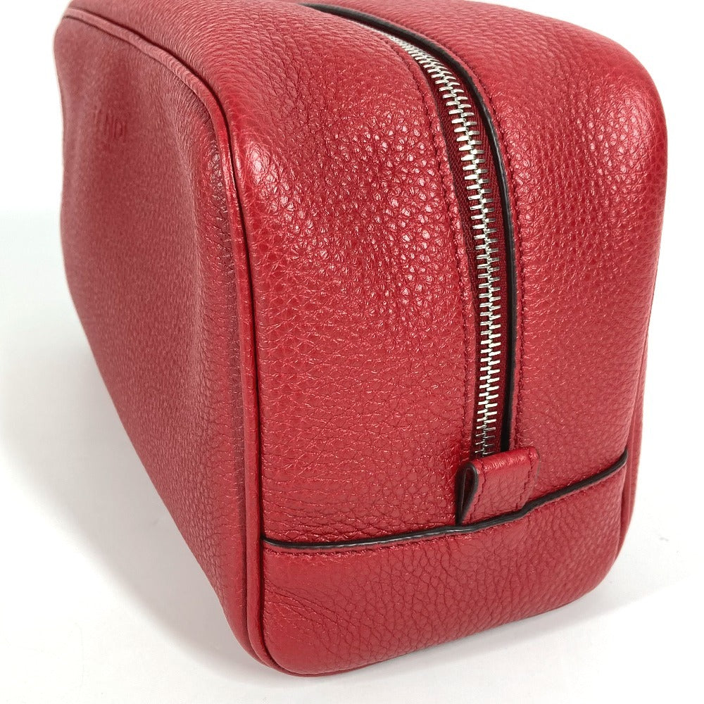 FENDI business bag 7AS378 leather Red With handle logo