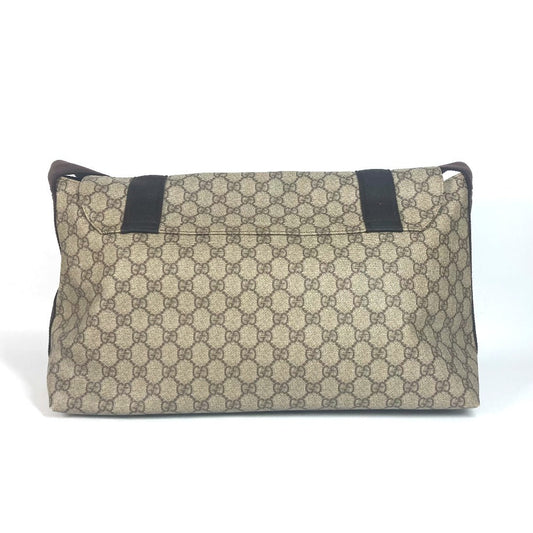 GUCCI Shoulder Bag 122374 GG Supreme canvas, leather beige GG Plus Flap