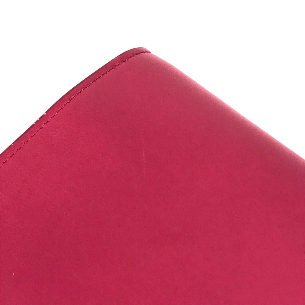 SAINT LAURENT Clutch bag 311213 leather pink Y line logo flap