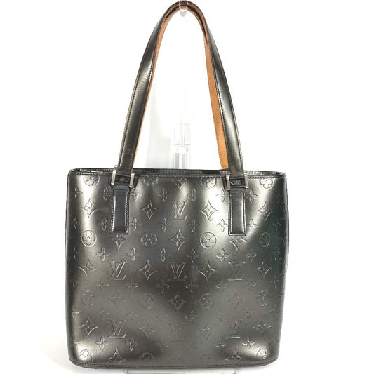 LOUIS VUITTON Shoulder Bag M55112 Monogram mat leather black Monogram mat Stockton