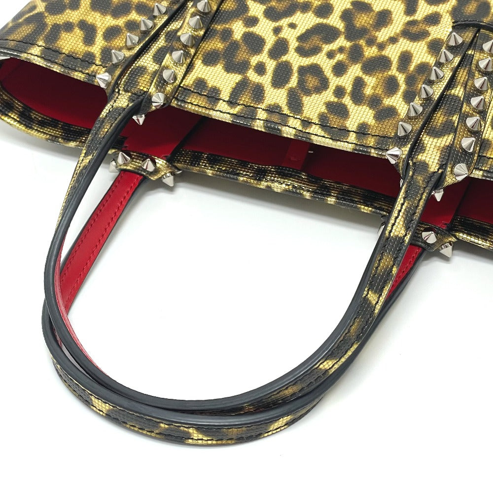 Christian Louboutin Tote Bag Leather / PVC Brown type Leopard leopard pattern Kabata E/W Women Used Authentic
