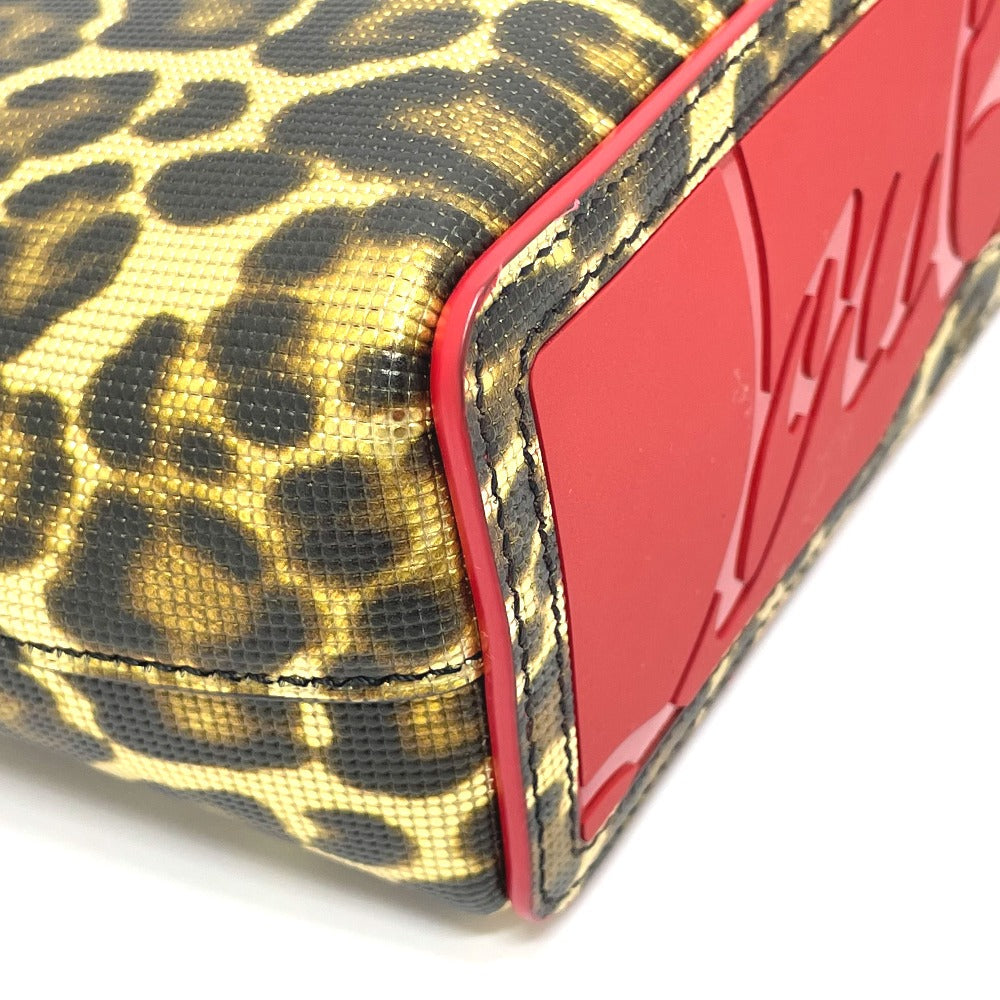 Christian Louboutin Tote Bag Leather / PVC Brown type Leopard leopard pattern Kabata E/W Women Used Authentic