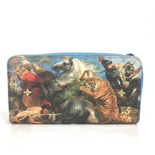LOUIS VUITTON Long Wallet Purse M64603 leather blue Masters Collection Zippy wallet RUBENS Women Used Authentic