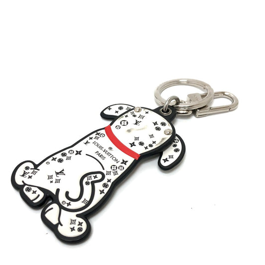 LOUIS VUITTON Bag charm M00746 leather White x black Portocle Dalmatian unisex(Unisex) Used Authentic
