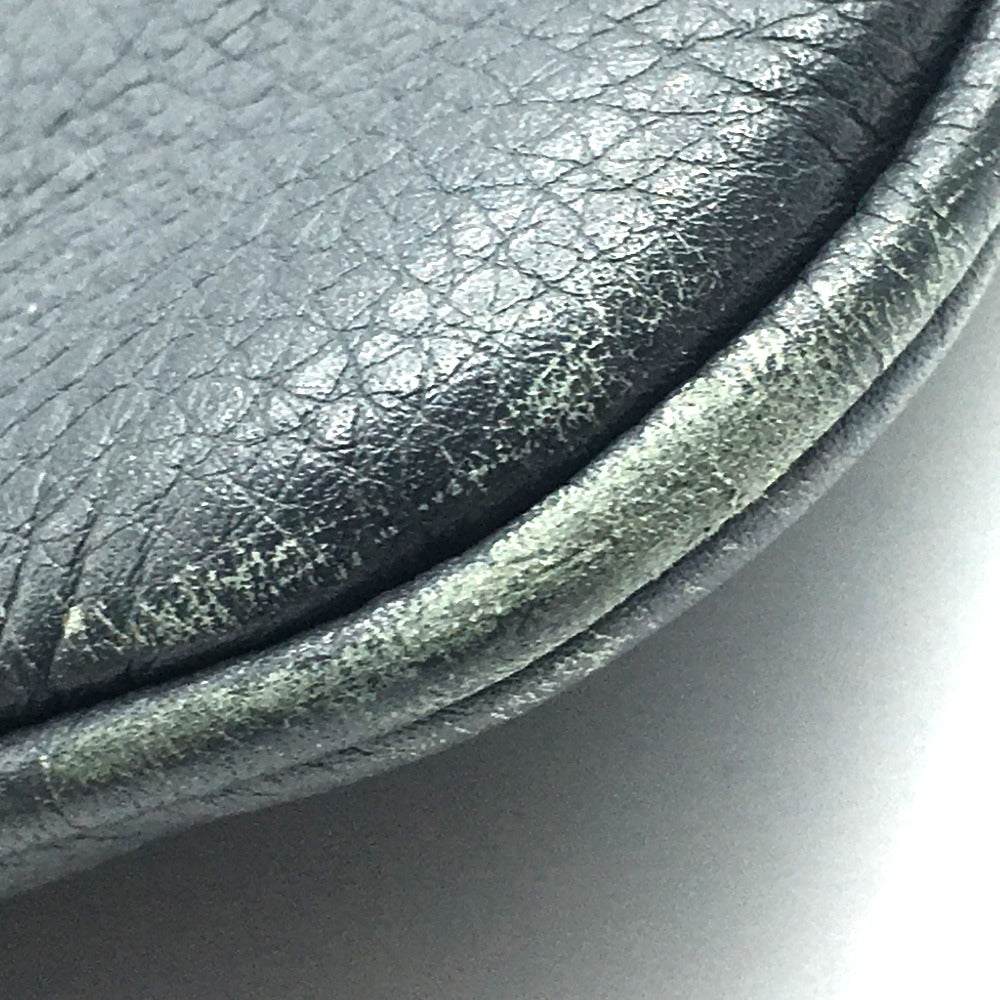 GUCCI Shoulder Bag 233329 leather Dark gray type No Gusset All Leather Leather Business A4 document storage mens Used Authentic