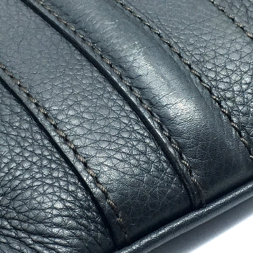 GUCCI Shoulder Bag 233329 leather Dark gray type No Gusset All Leather Leather Business A4 document storage mens Used Authentic