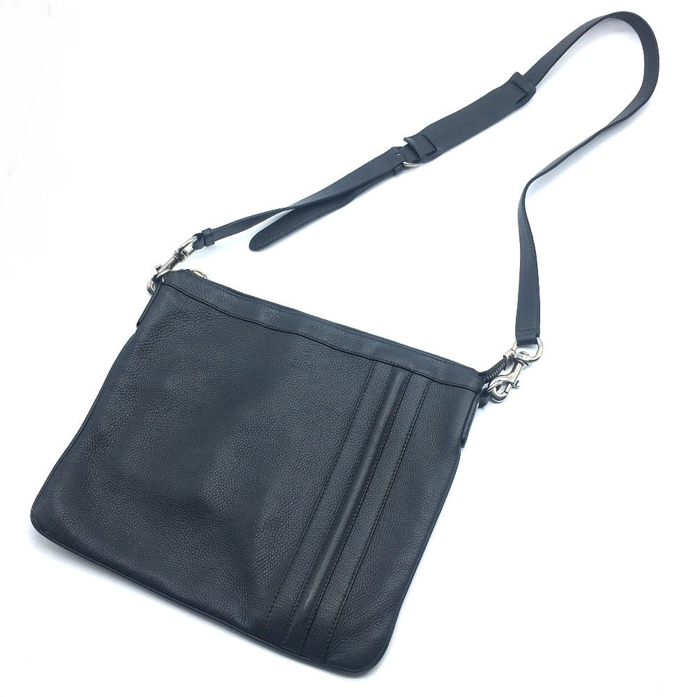 GUCCI Shoulder Bag 233329 leather Dark gray type No Gusset All Leather Leather Business A4 document storage mens Used Authentic