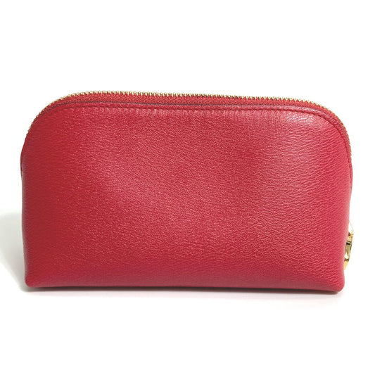 LOEWE Pouch leather Red anagram Women Used Authentic