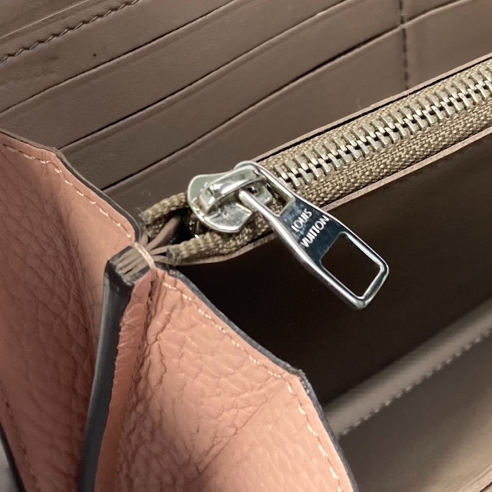LOUIS VUITTON Long Wallet Purse M63103 Taurillon Clemence Leather pink Portefeuille comet Women Used Authentic