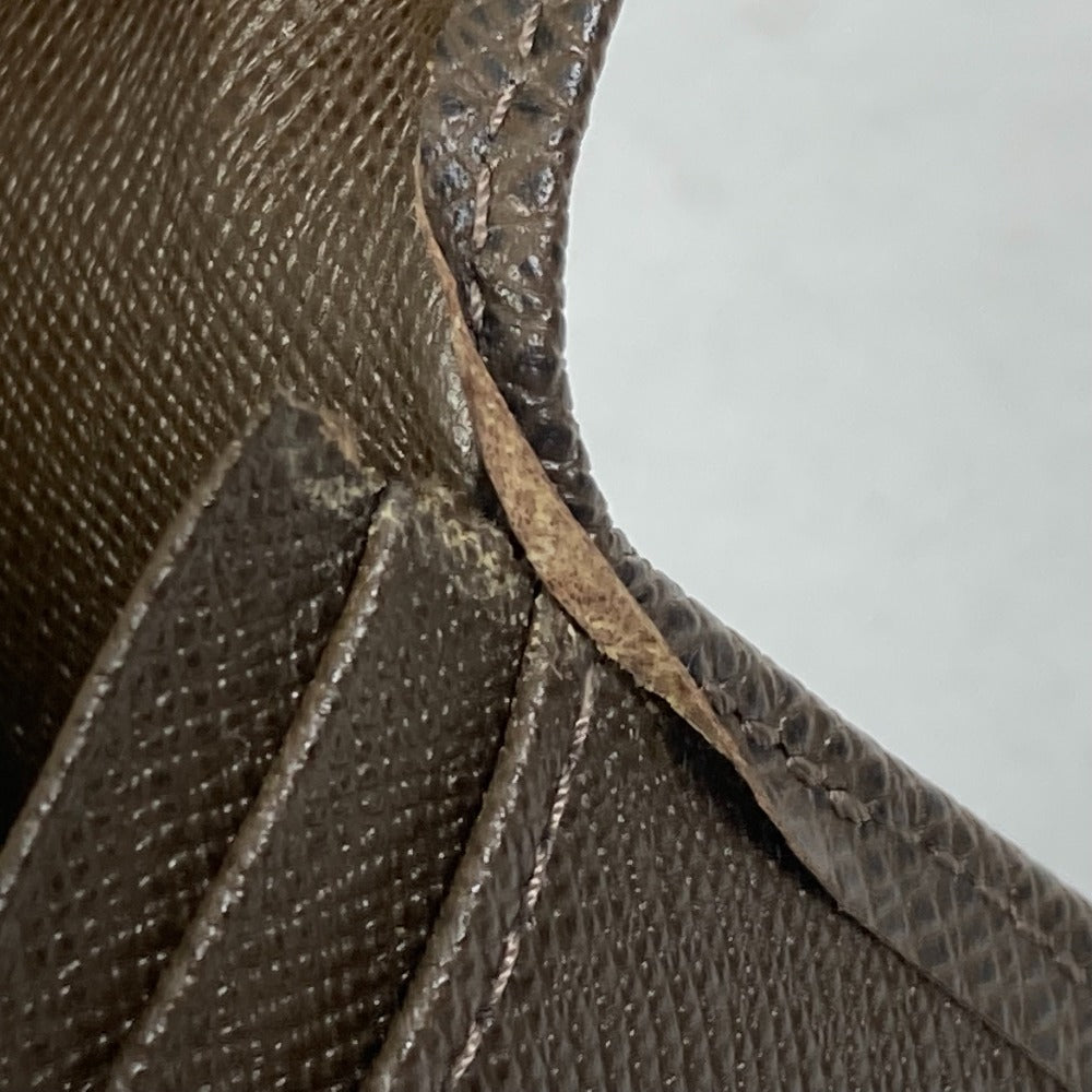 LOUIS VUITTON Long Wallet Purse M32578 Taiga Leather Brown Taiga Portefeuille Braza mens Used Authentic