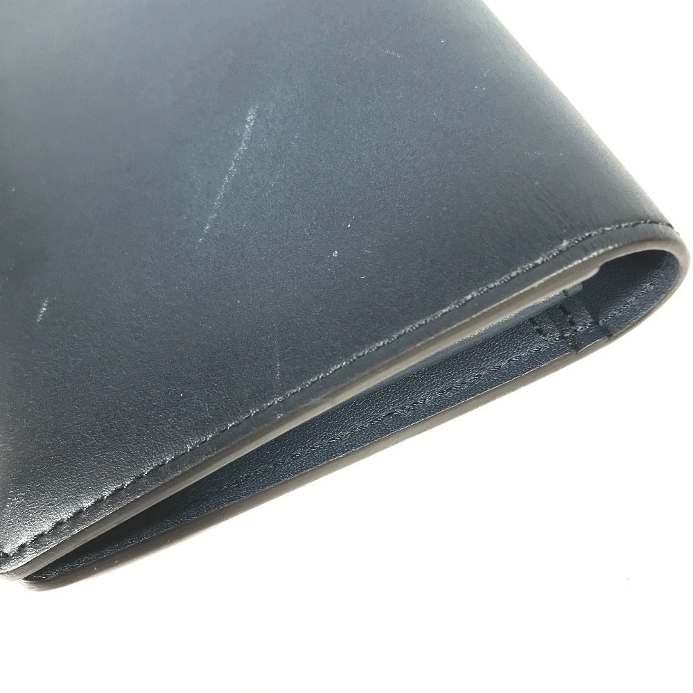 LOUIS VUITTON Long Wallet Purse M41899 leather Navy Cuir Ombre Portefeuille Blaza mens Used Authentic