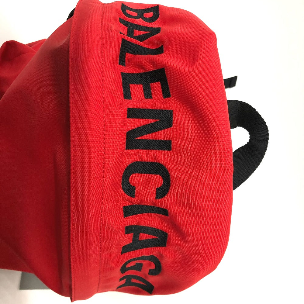 BALENCIAGA Backpack 507460 Nylon Red logo Women(Unisex) Used Authentic