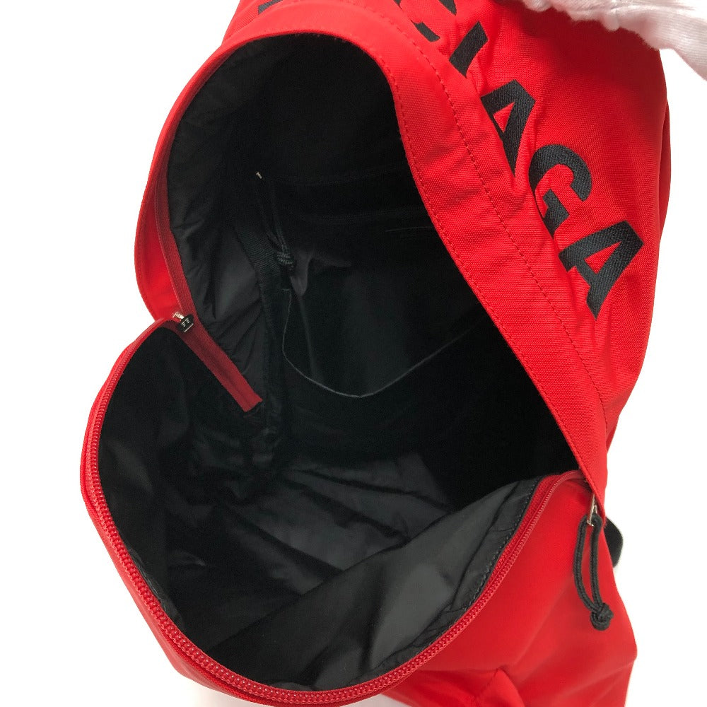 BALENCIAGA Backpack 507460 Nylon Red logo Women(Unisex) Used Authentic