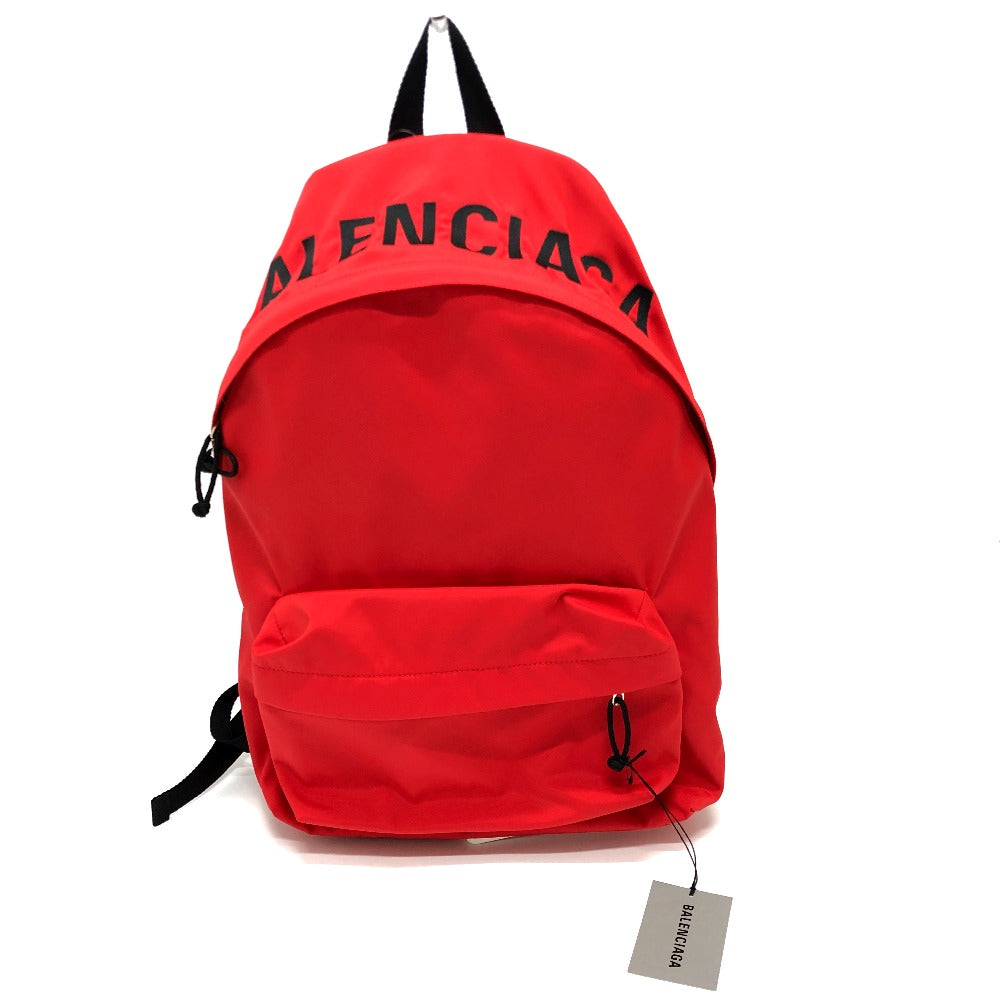 BALENCIAGA Backpack 507460 Nylon Red logo Women(Unisex) Used Authentic
