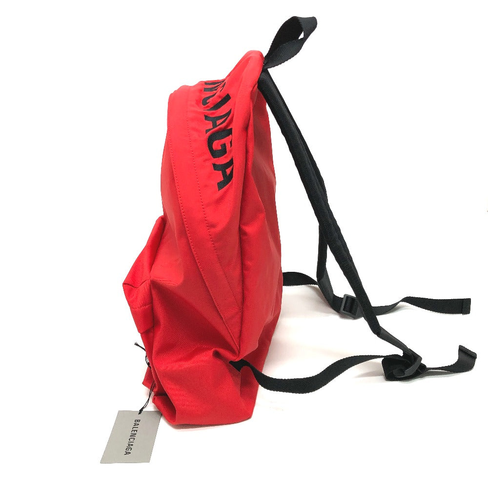 BALENCIAGA Backpack 507460 Nylon Red logo Women(Unisex) Used Authentic