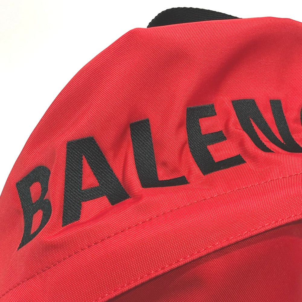 BALENCIAGA Backpack 507460 Nylon Red logo Women(Unisex) Used Authentic