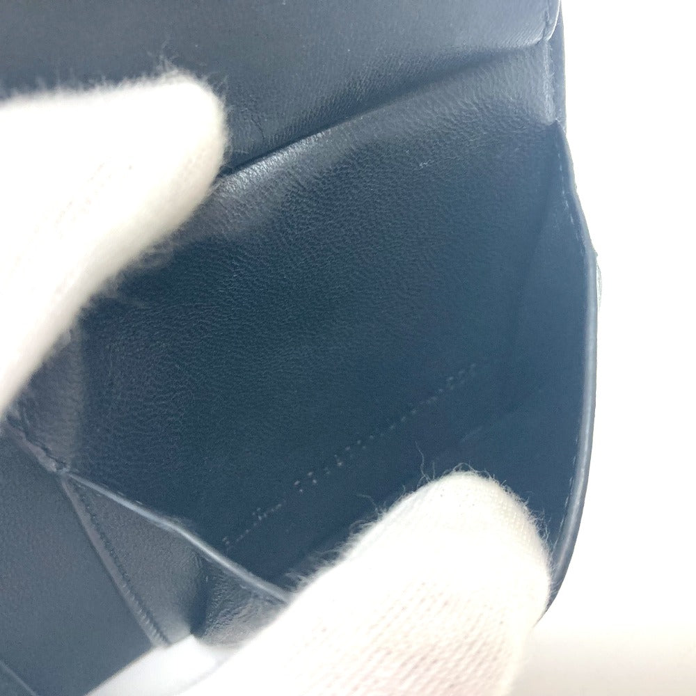 BALENCIAGA Folded wallet 779971 leather black BB logo mens Used Authentic