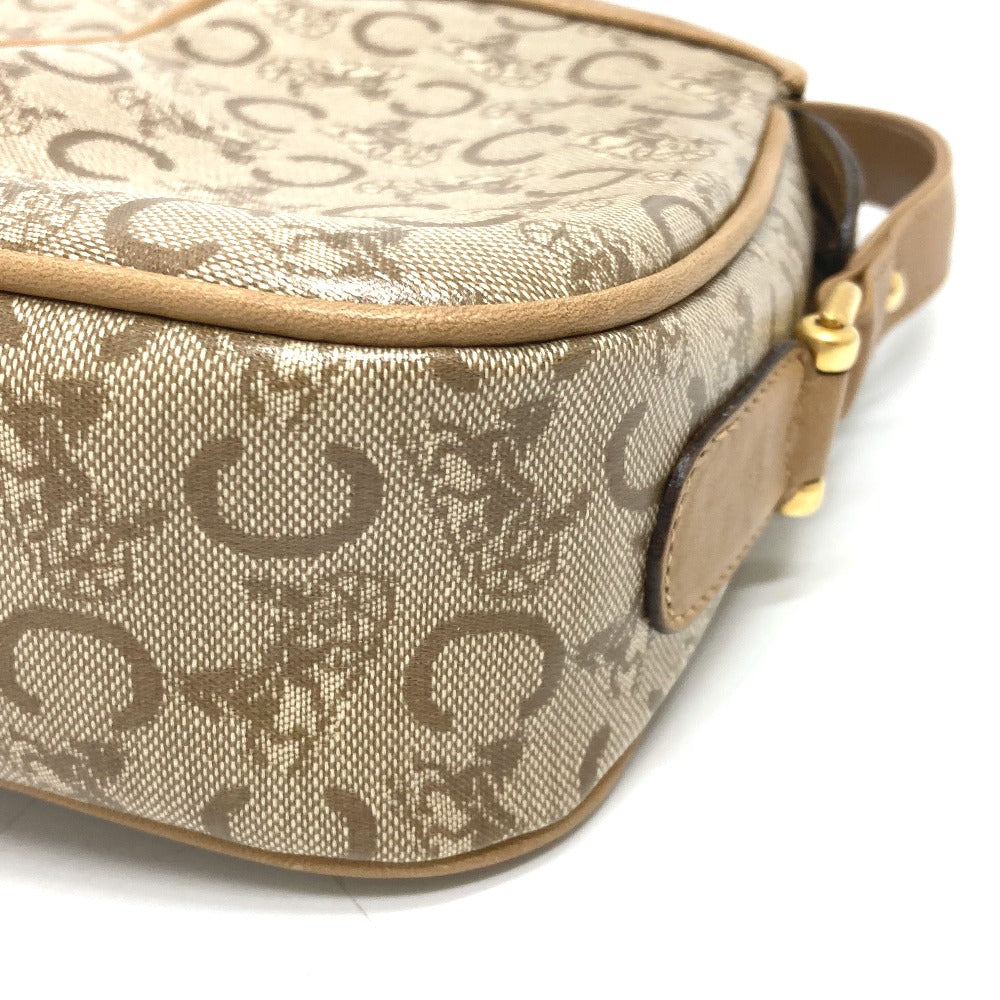 CELINE Shoulder Bag PVC / Leather beige C Macadam Women Used Authentic