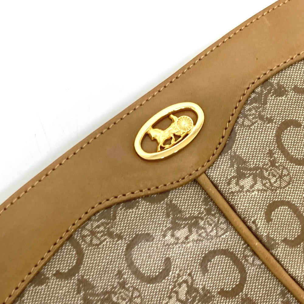 CELINE Shoulder Bag PVC / Leather beige C Macadam Women Used Authentic