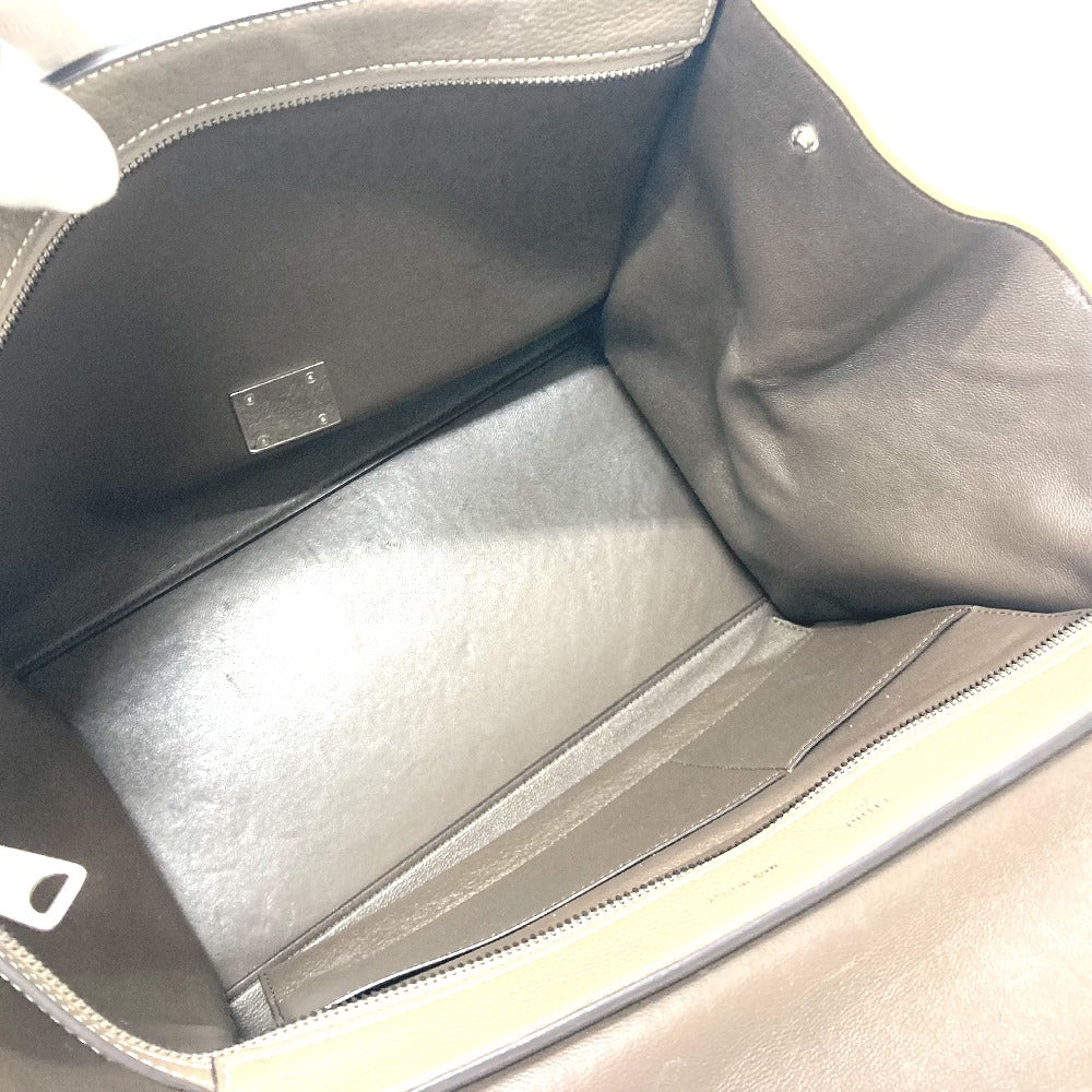 CELINE Handbag leather Brown Trapeze Women Used Authentic