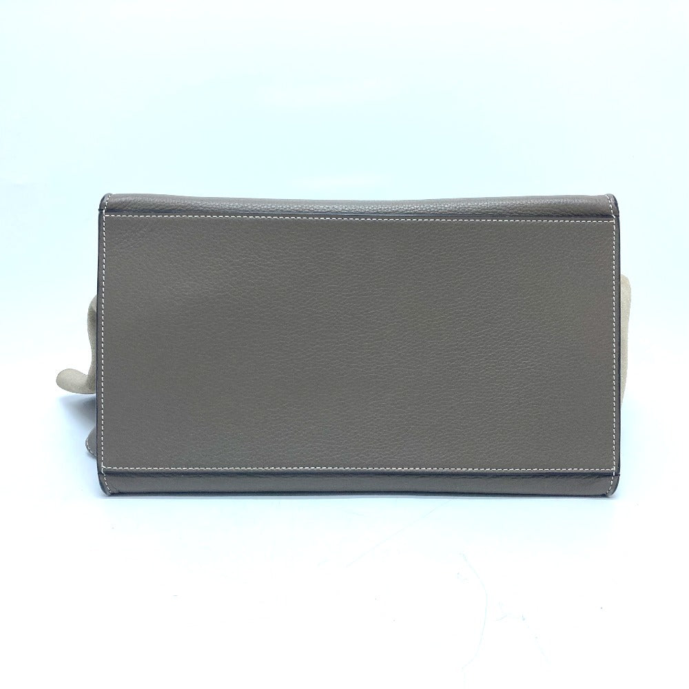 CELINE Handbag leather Brown Trapeze Women Used Authentic