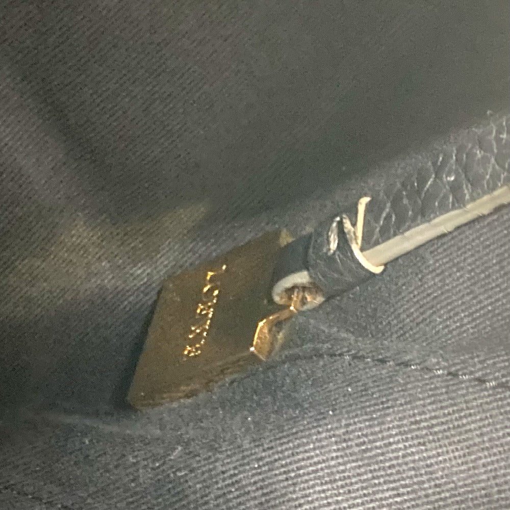 LOEWE Tote Bag Canvas / leather black anagram Women Used Authentic