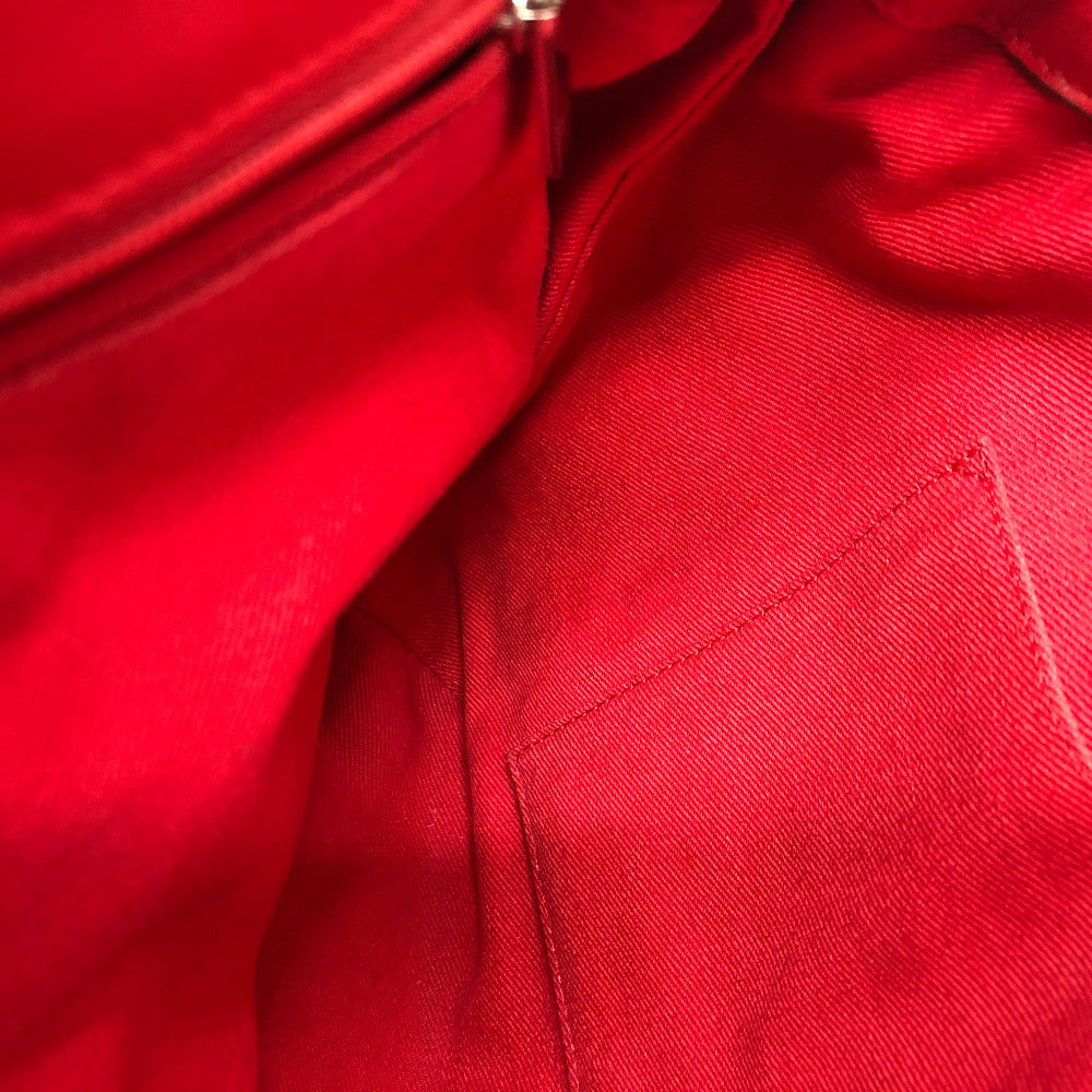 LOEWE Handbag Leather / suede Red W pocket Women Used Authentic