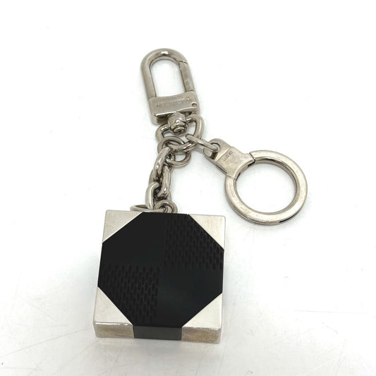 LOUIS VUITTON Bag charm M66356 plastic black Porte Cle_Damier Ebene Women Used Authentic