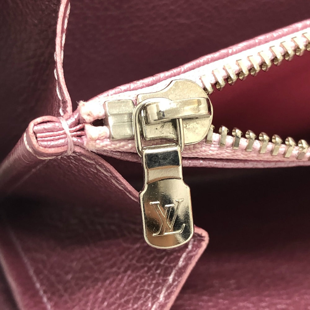 LOUIS VUITTON Long Wallet Purse M69812 leather pink Zippy Rock Me Women Used Authentic