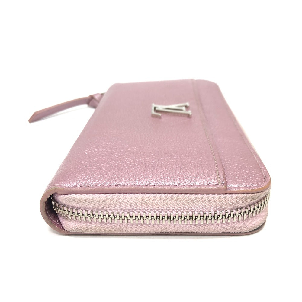 LOUIS VUITTON Long Wallet Purse M69812 leather pink Zippy Rock Me Women Used Authentic