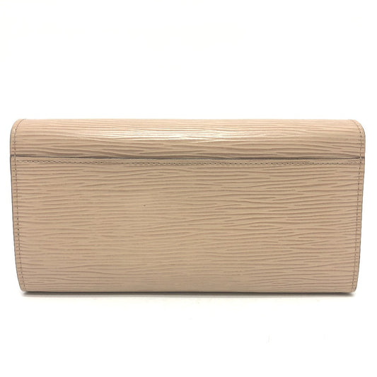 LOUIS VUITTON Long Wallet Purse M60724 Epi Leather SilverMetal Portefeuille Sarah Women Used Authentic