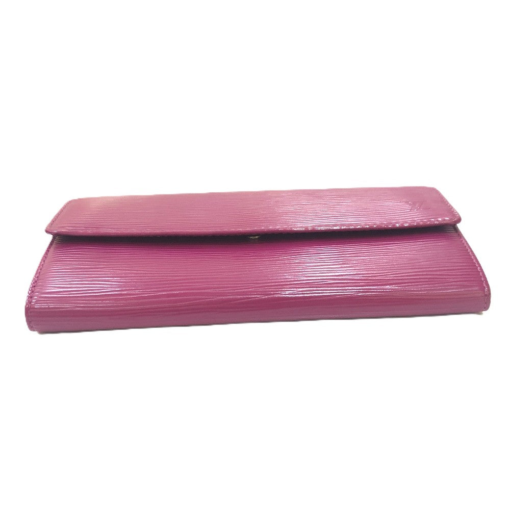 LOUIS VUITTON Long Wallet Purse M60317 Epi Leather purple Portefeuille Sarah Women Used Authentic