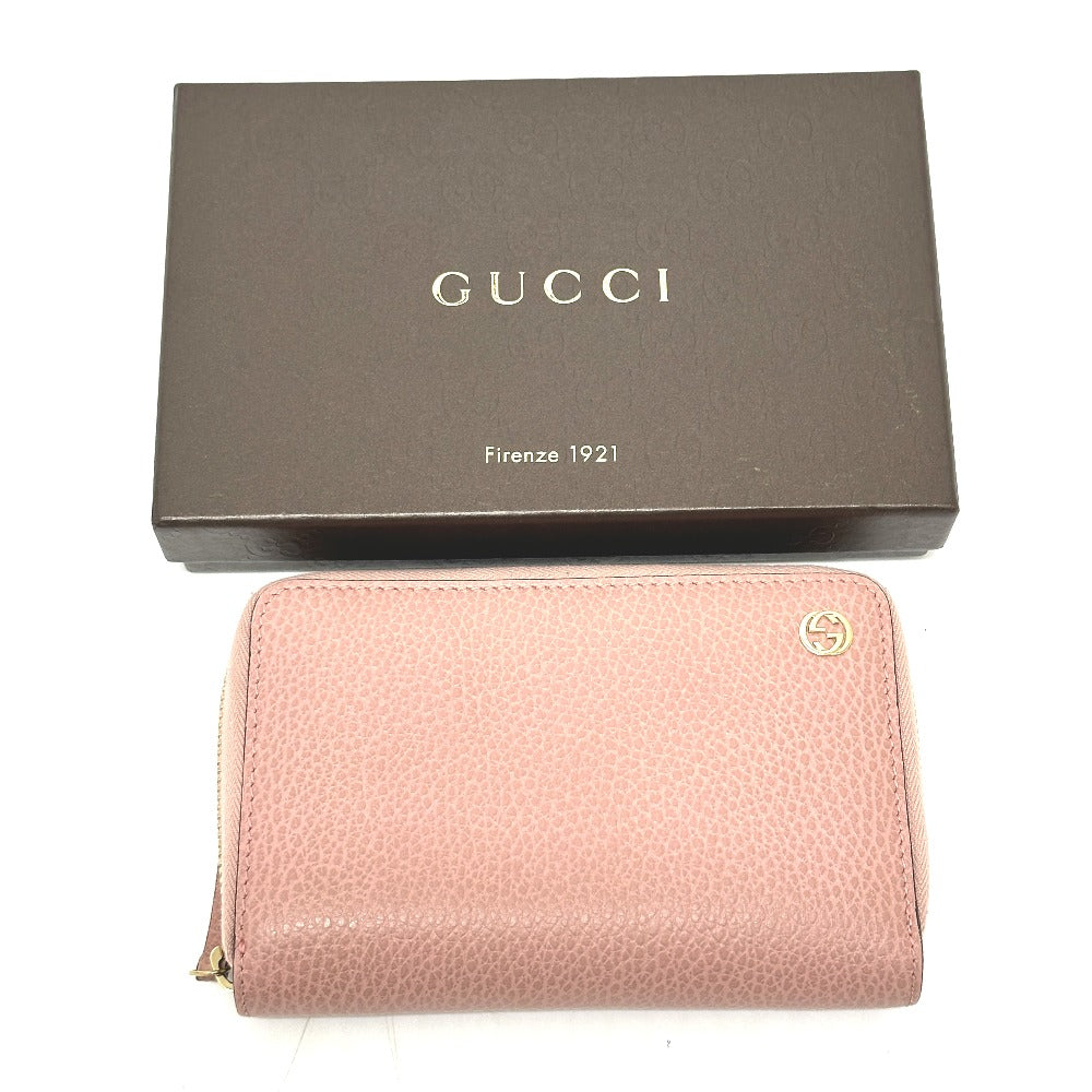 GUCCI Folded wallet 464884 leather pink Interlocking G