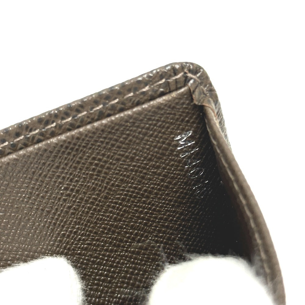 LOUIS VUITTON Folded wallet M30488 Taiga Leather Brown Portobier 6 Cult Credit