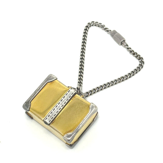 GUCCI Bag charm metal Gold x Silver Old Gucci Trunk