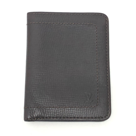 LOUIS VUITTON Folded wallet leather Brown Utah