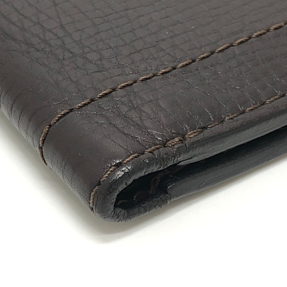LOUIS VUITTON Folded wallet leather Brown Utah