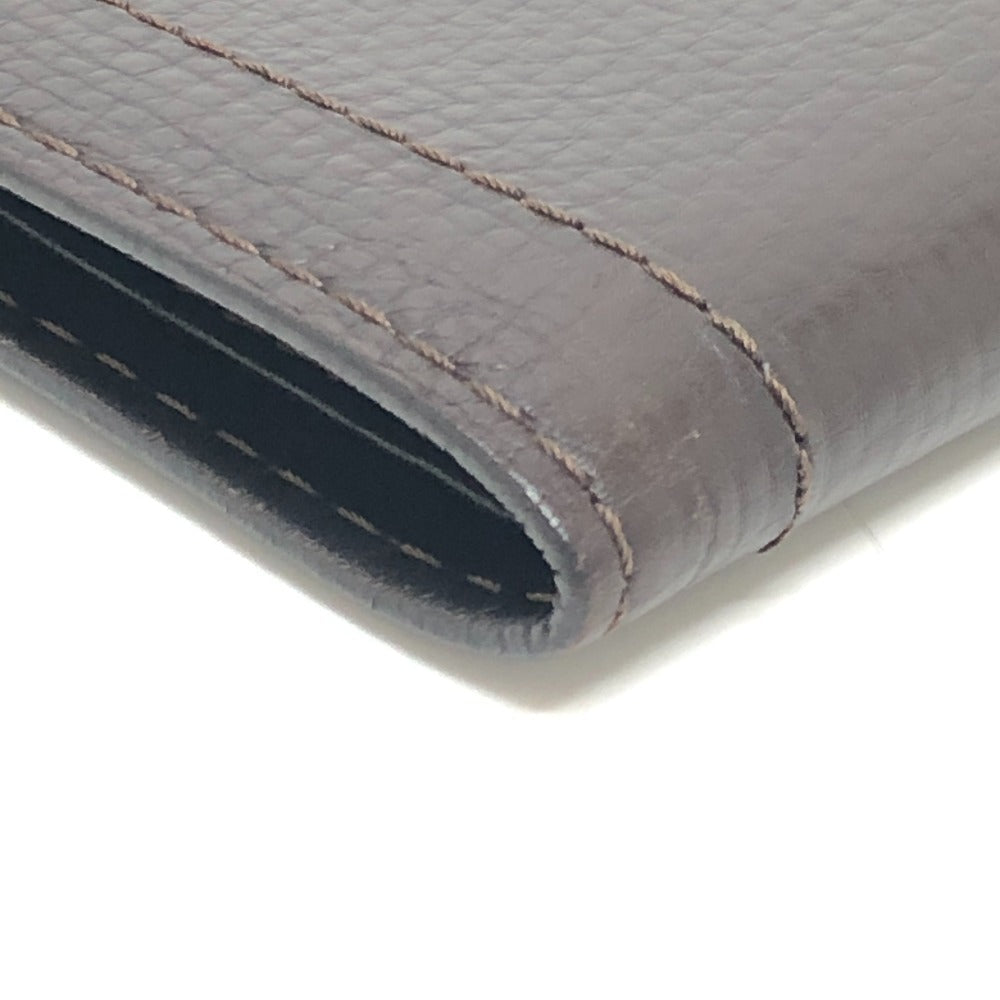 LOUIS VUITTON Folded wallet leather Brown Utah