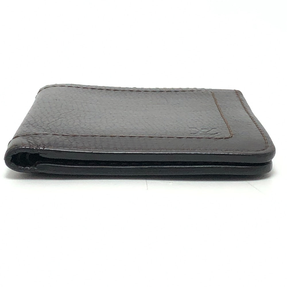 LOUIS VUITTON Folded wallet leather Brown Utah
