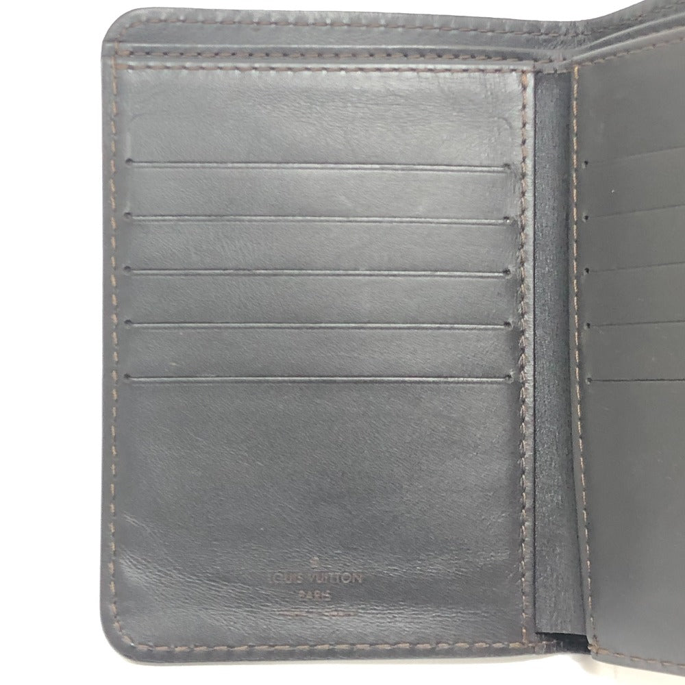 LOUIS VUITTON Folded wallet leather Brown Utah