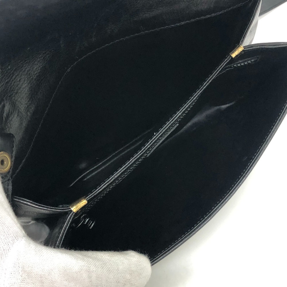 CELINE Shoulder Bag leather black logo